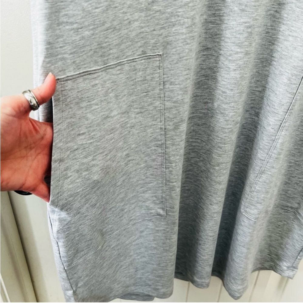 Lou & Grey Heather Gray Signaturesoft T-shirt Pocket Dress Soft Comfy - Picture 5 of 6